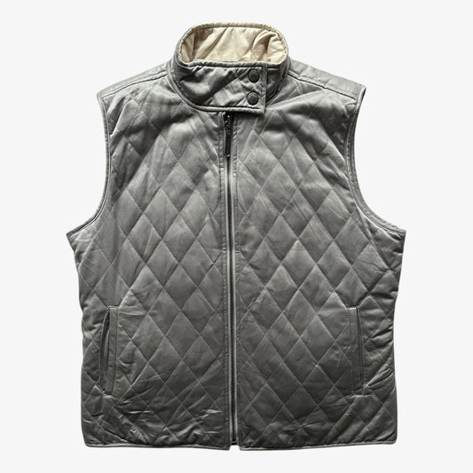 Vintage 90s Womens Ralph Lauren Reversible Grey Quilted Gilet - Casspios Dream