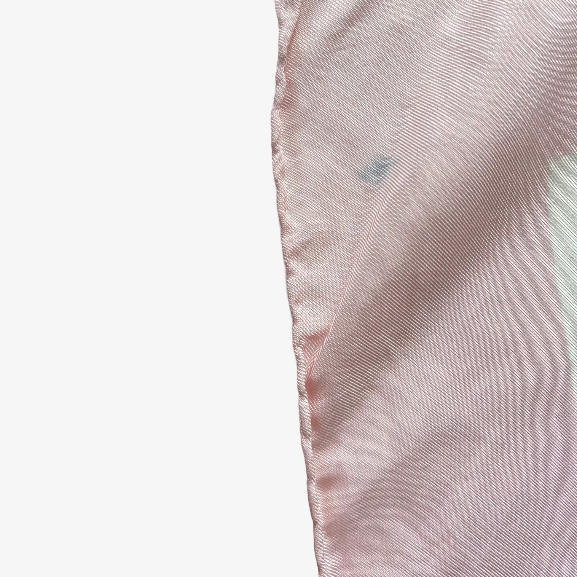 Patina on women's vintage Y2K Burberry polka dot and spell out logo print pink silk scarf.