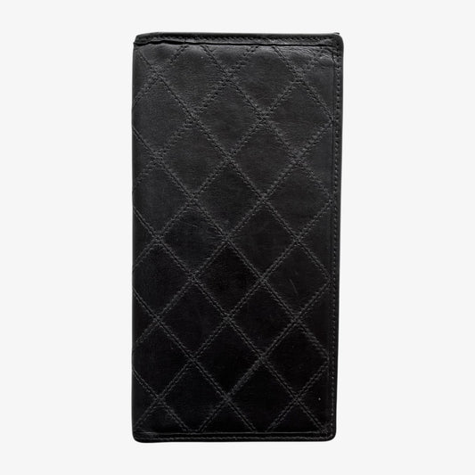 Vintage Y2K Chanel Black Quilted Leather Planner - Casspios Dream