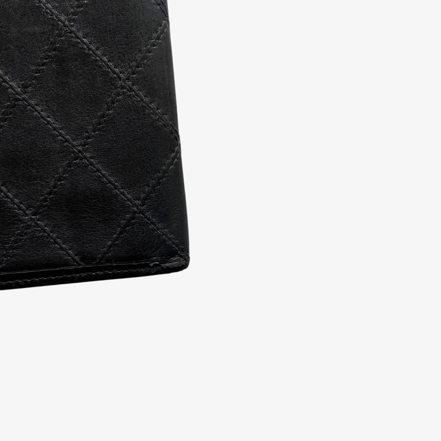 Vintage Y2K Chanel Black Quilted Leather Planner Coco - Casspios Dream