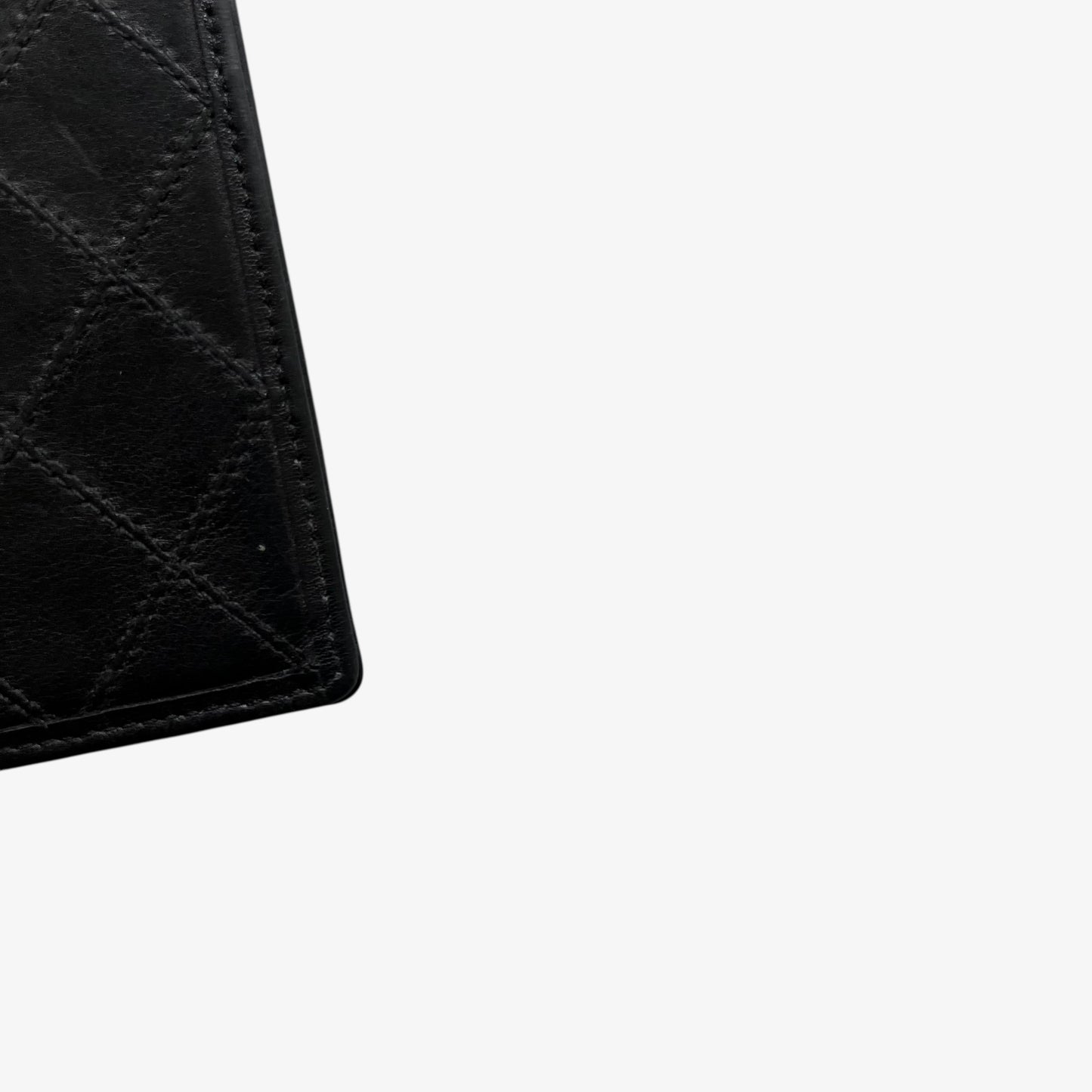 Vintage Y2K Chanel Black Quilted Leather Planner Corner - Casspios Dream