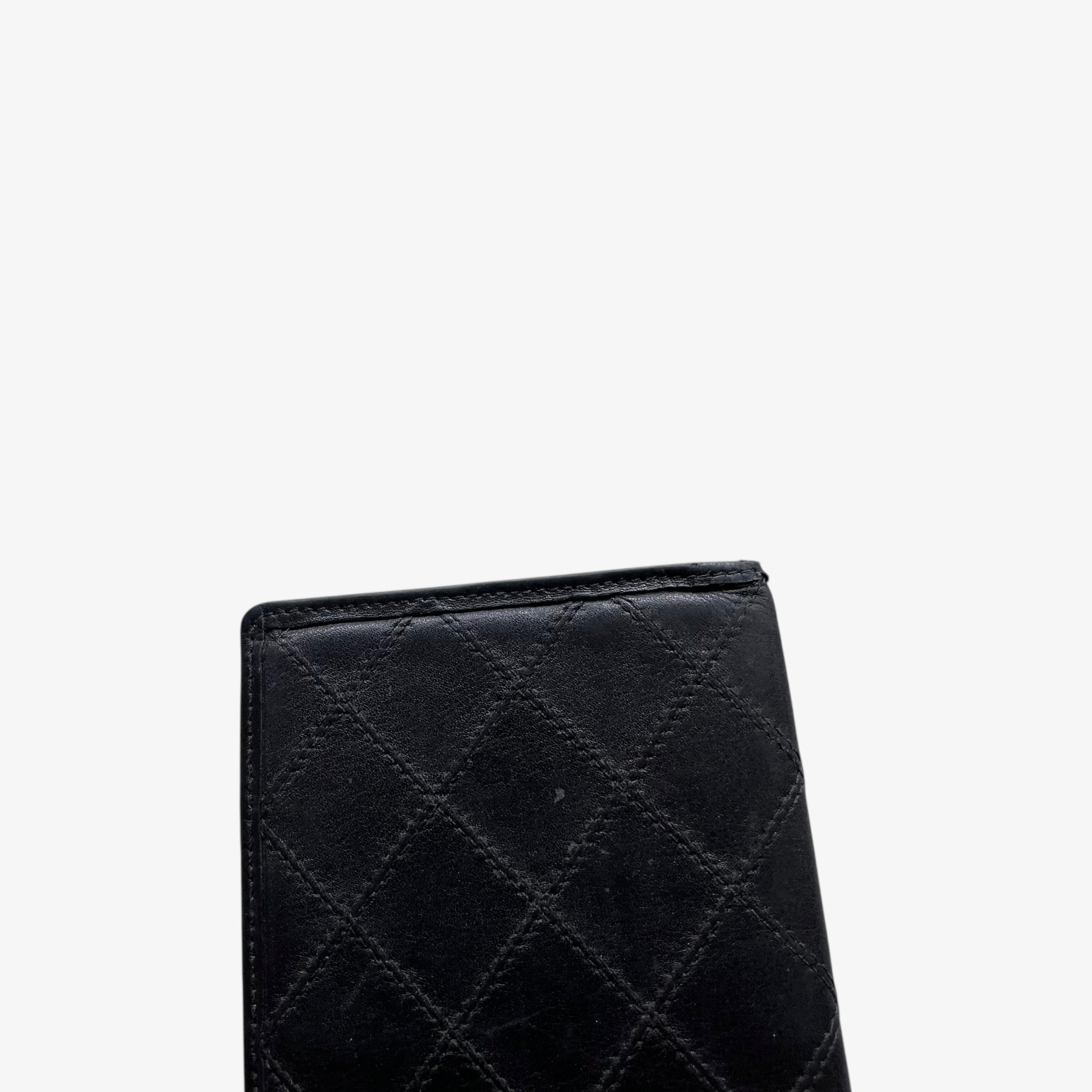 Vintage Y2K Chanel Black Quilted Leather Planner Wear - Casspios Dream