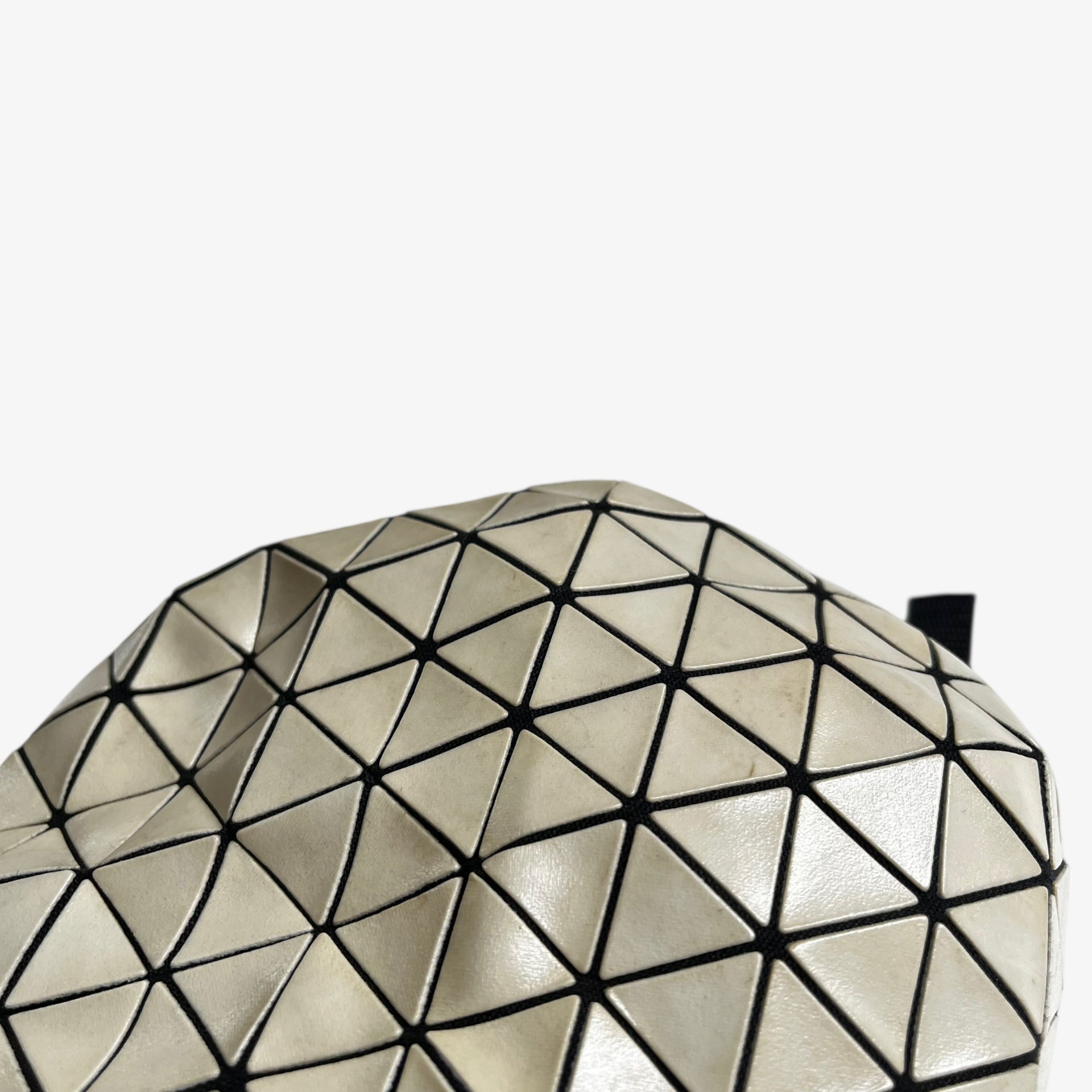 Mark on vintage Y2K Issey Miyake bao bao beige geometric cap.