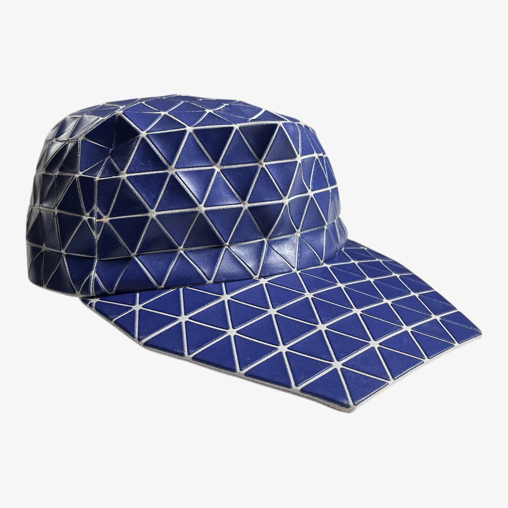 Vintage Y2K Issey Miyake bao bao blue geometric cap.