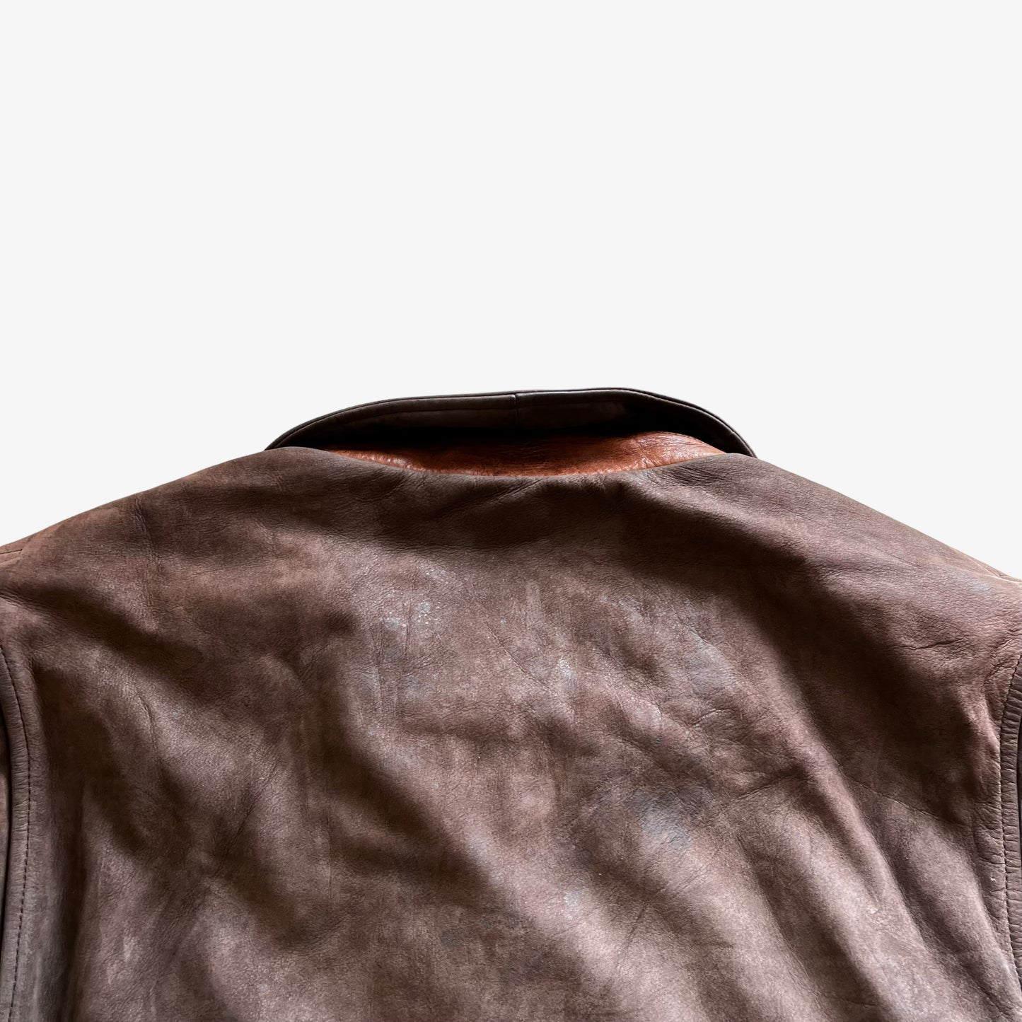 Vintage Y2K Mens 2001 Timberland Brown Purple Leather Jacket Collar - Casspios Dream