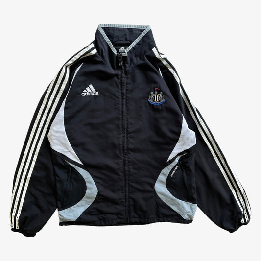 Vintage Y2K Mens Adidas 2006 Newcastle United Black And White Track Jacket - Casspios Dream