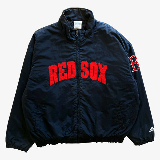 Vintage Y2K Mens Adidas MLB Boston Red Sox Baseball Team Spell Out Jacket - Casspios Dream
