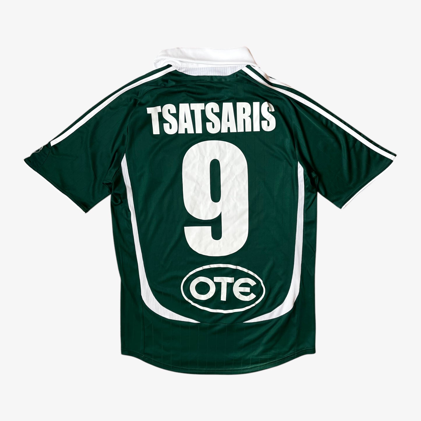 Vintage Y2K Mens Adidas Panathinaikos 2006 - 2007 Green Home Football Jersey Back - Casspios Dream