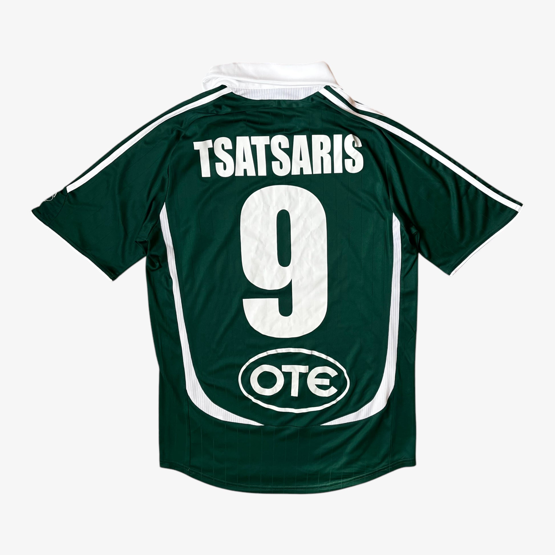 Vintage Y2K Mens Adidas Panathinaikos 2006 - 2007 Green Home Football Jersey Back - Casspios Dream