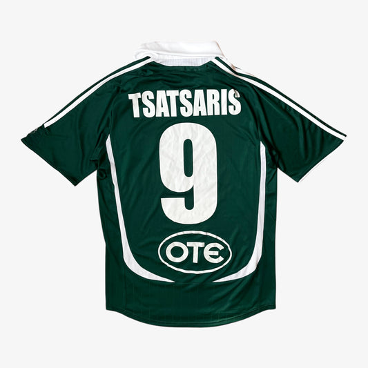 Vintage Y2K Mens Adidas Panathinaikos 2006 - 2007 Green Home Football Jersey Back - Casspios Dream