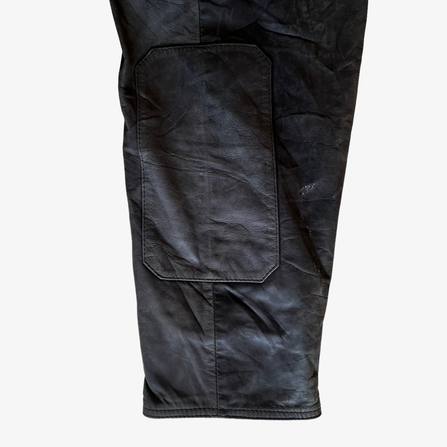 Vintage Y2K Mens Barbour Leather Bushman Jacket Sleeve - Casspios Dream