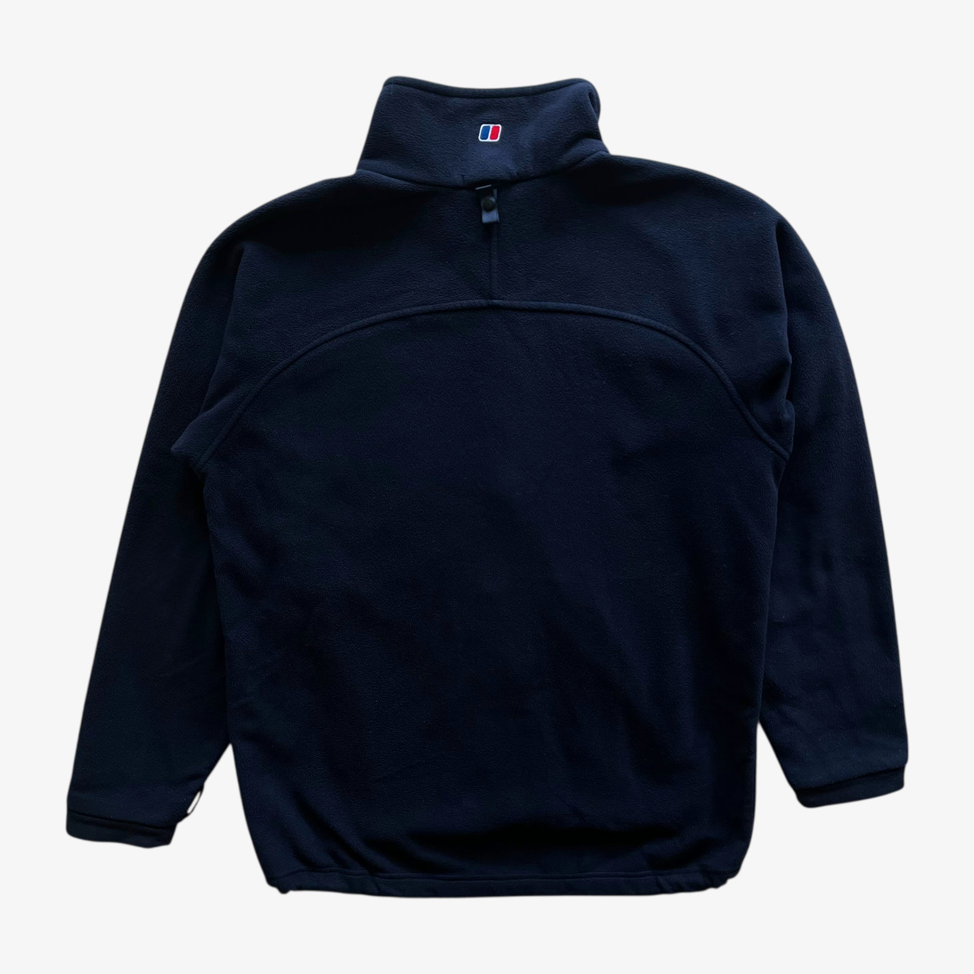 Vintage Y2K Mens Berghaus Navy Fleece Jacket Back - Casspios Dream