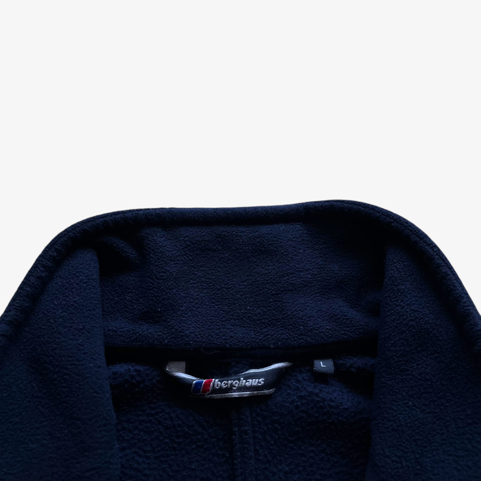 Vintage Y2K Mens Berghaus Navy Fleece Jacket Label - Casspios Dream