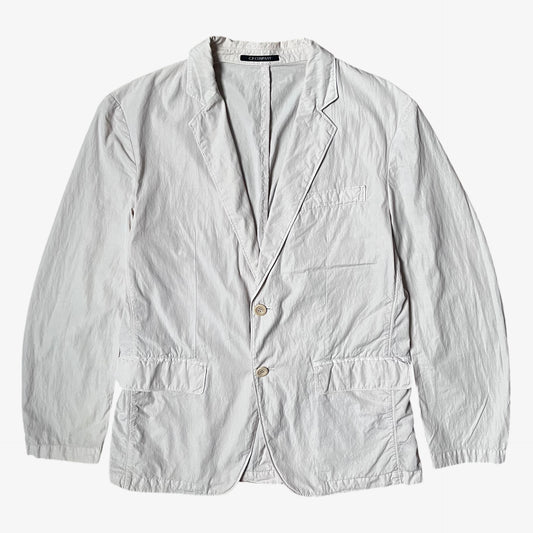 Vintage Y2K men's CP Company cream single breasted blazer.