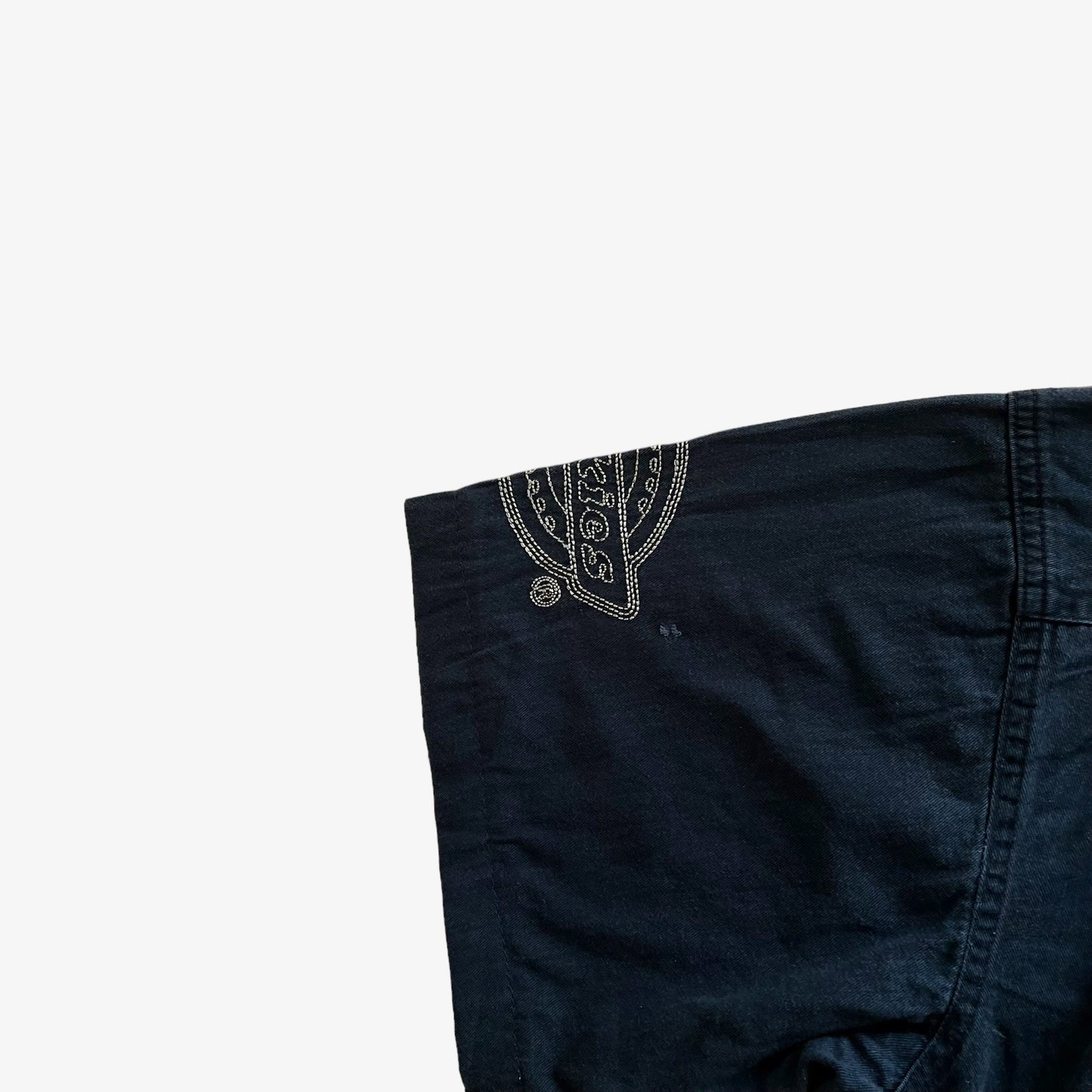 Vintage Y2K Mens Dickies Short Sleeve Navy Workwear Shirt Embroidered - Casspios Dream
