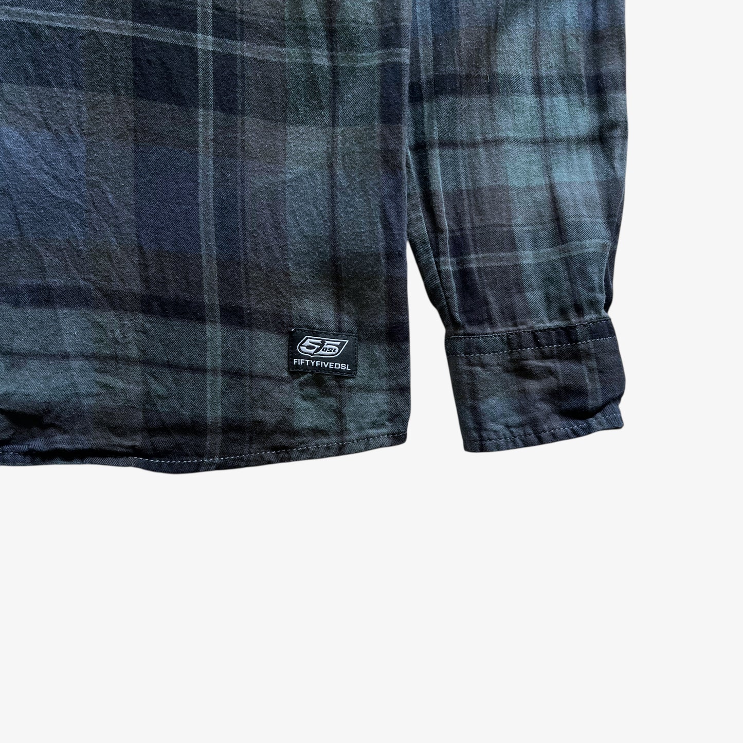 Vintage Y2K Mens Diesel 55DSL Navy And Green Tartan Check Shirt Tag - Casspios Dream