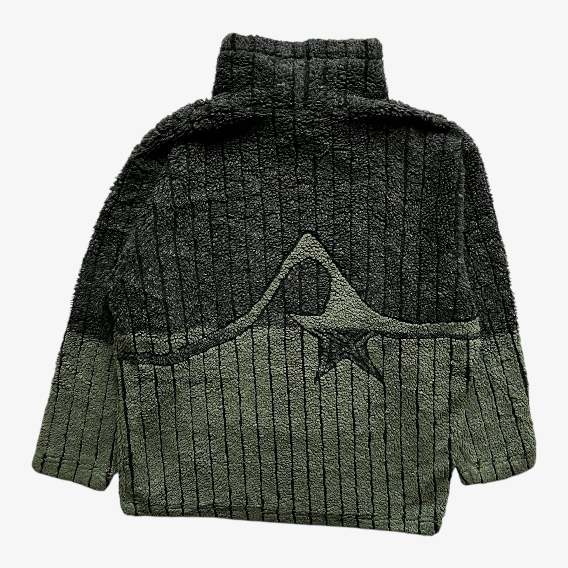 Vintage Y2K Mens Fire Fly High Neck Two Toned Fleece Jumper With Back Printed Logo Ribbed - Casspios Dream