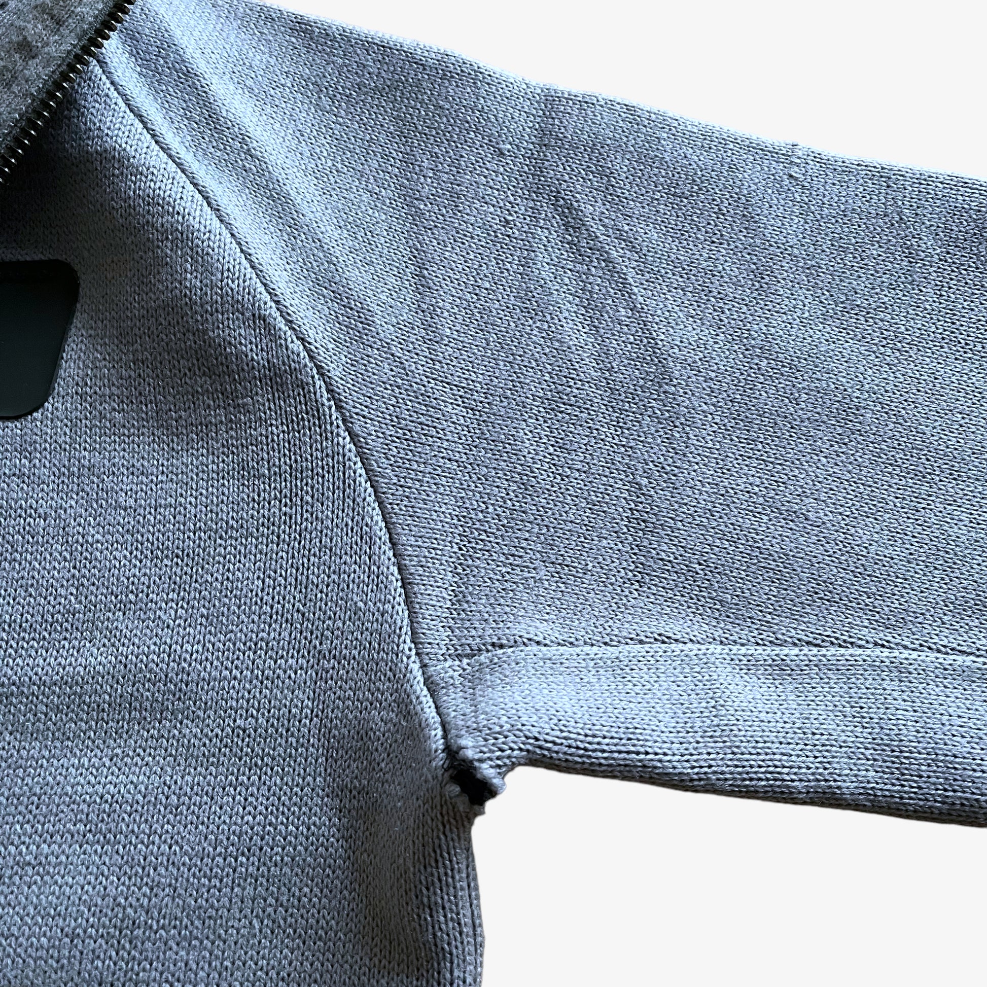 Vintage Y2K Men's G-Star Crossing Vest Knit L/S Blue Jacket With Back Spell Out Sleeve - Casspios Dream