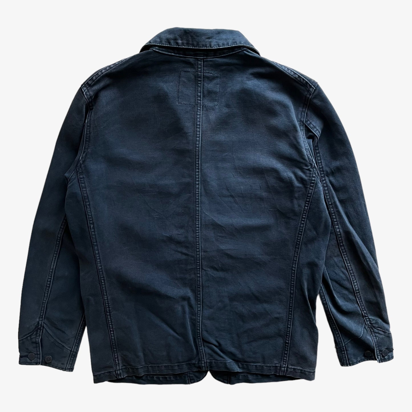 Vintage Y2K Mens Levis Navy Workwear Jacket Back - Casspios Dream
