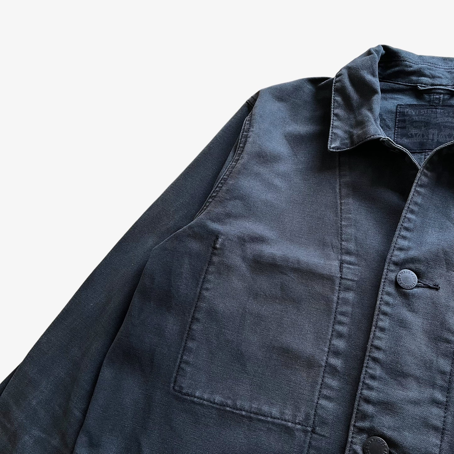 Vintage Y2K Mens Levis Navy Workwear Jacket Pocket - Casspios Dream