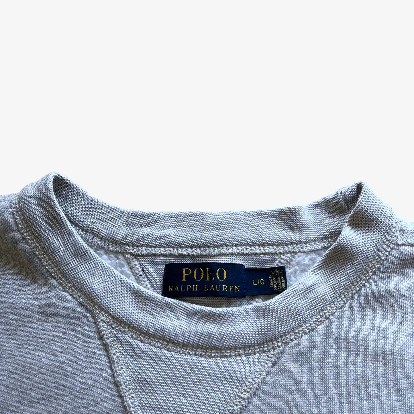 Vintage Y2K Mens Polo Ralph Lauren NY Athletic Dept Sweatshirt Label - Casspios Dream