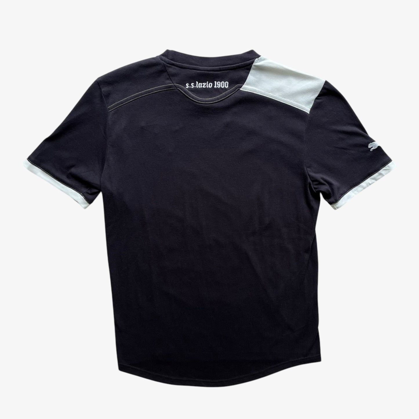 Vintage Y2K Mens Puma King 2011 - 2012 S.S. Lazio Football Club Navy T-Shirt Back - Casspios Dream