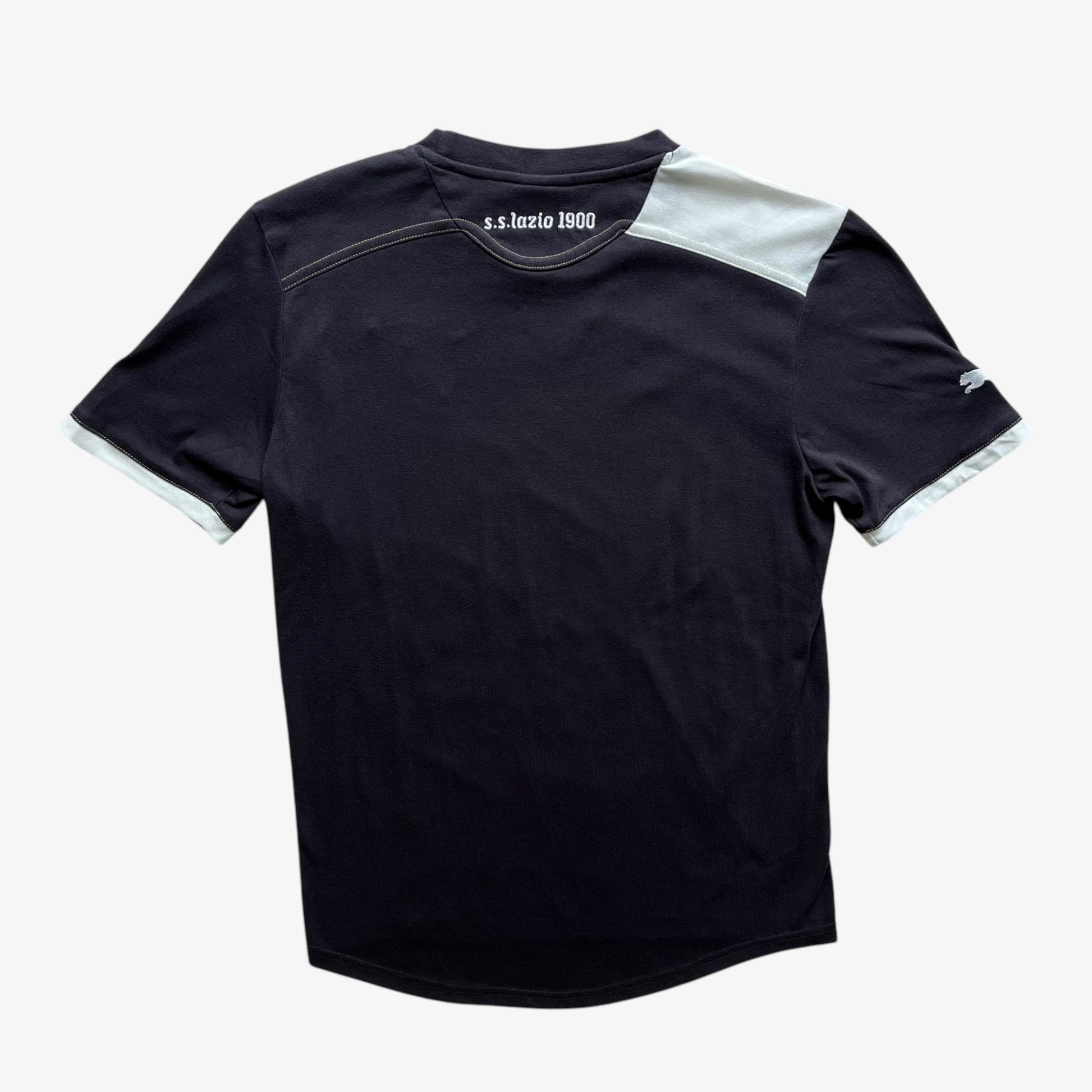 Vintage Y2K Mens Puma King 2011 - 2012 S.S. Lazio Football Club Navy T-Shirt Back - Casspios Dream