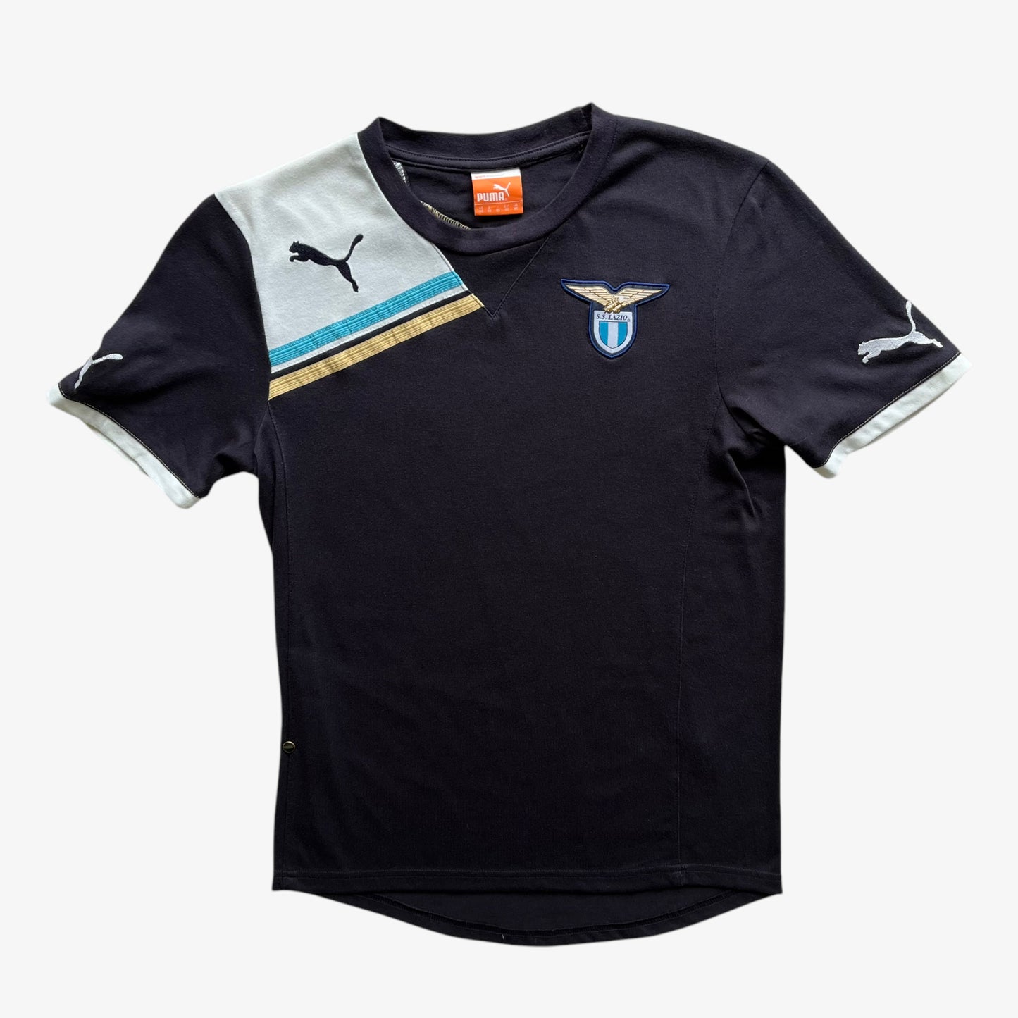 Vintage Y2K Mens Puma King 2011 - 2012 S.S. Lazio Football Club Navy T-Shirt - Casspios Dream