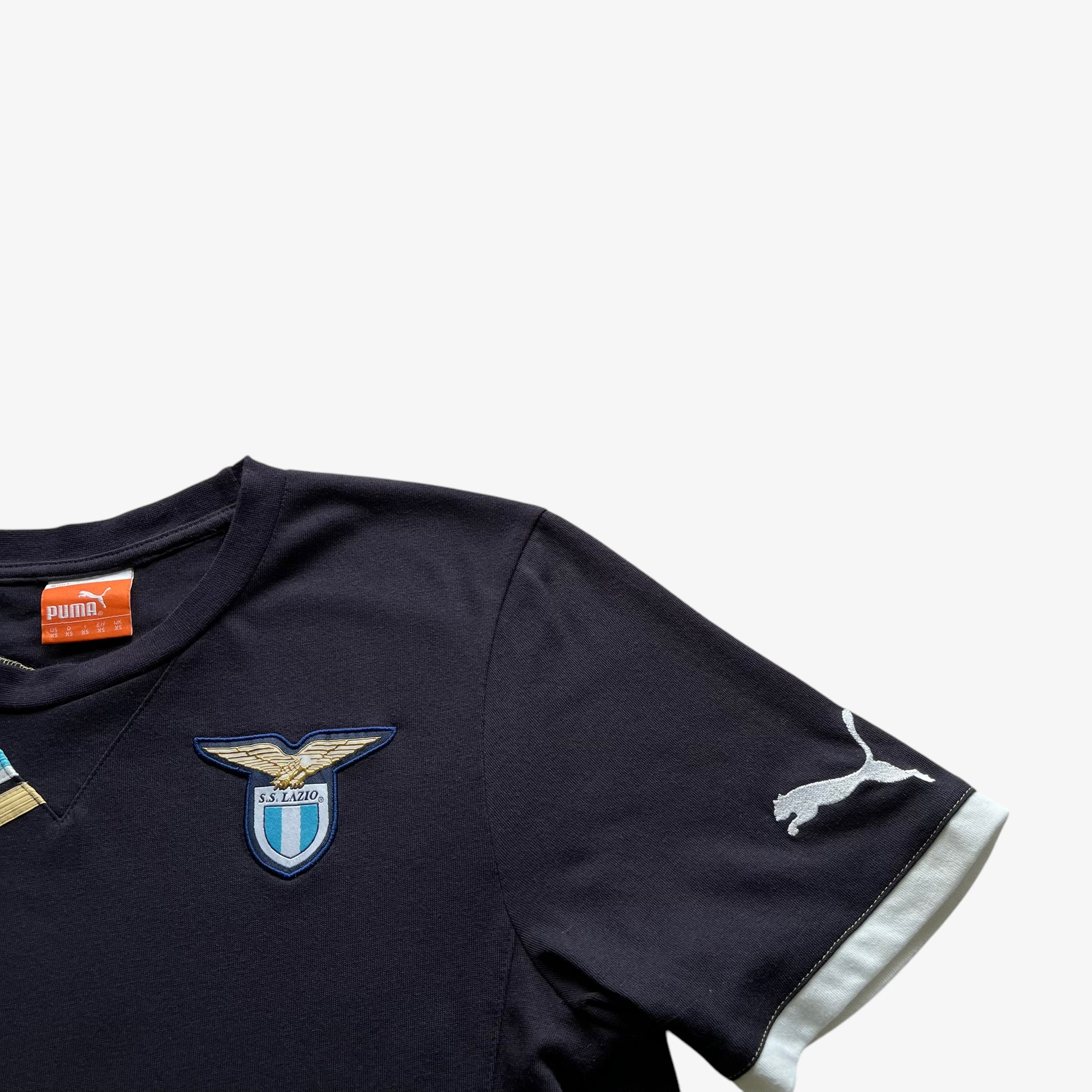 Vintage Y2K Mens Puma King 2011 - 2012 S.S. Lazio Football Club Navy T-Shirt Serie A - Casspios Dream