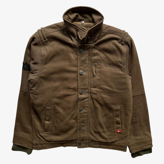 Vintage Y2K Mens Quiksilver Brown Utility Jacket - Casspios Dream