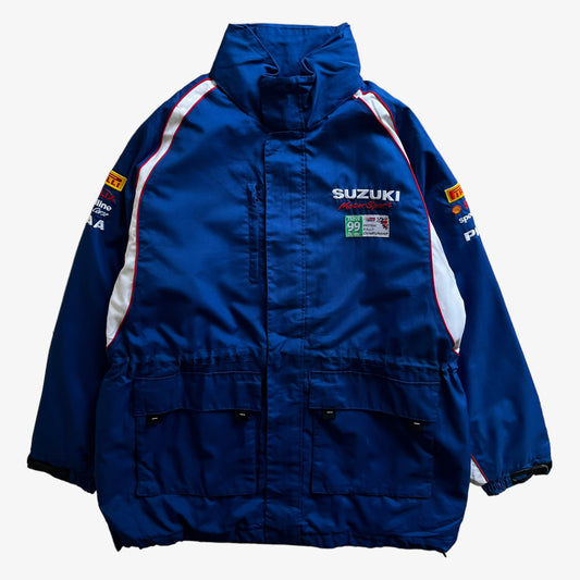 Vintage Y2K Mens Suzuki Swift Cup Racing Team Blue Jacket - Casspios Dream