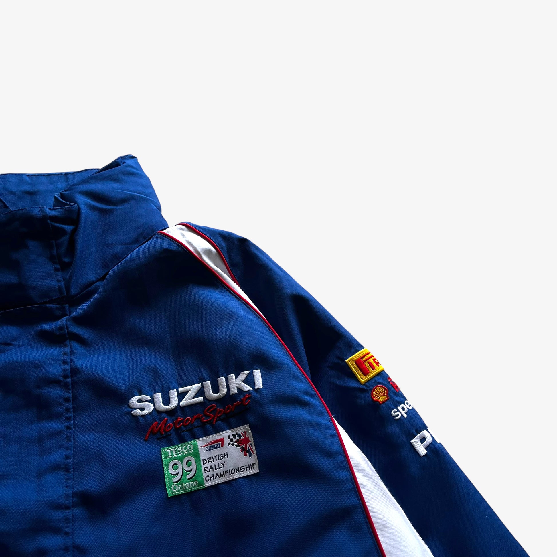 Vintage Y2K Mens Suzuki Swift Cup Racing Team Blue Jacket Logo - Casspios Dream