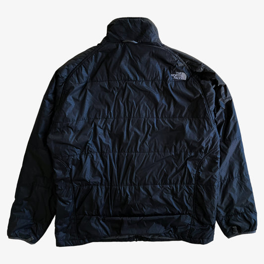 Vintage Y2K Mens The North Face Grey Quilted Jacket Back - Casspios Dream