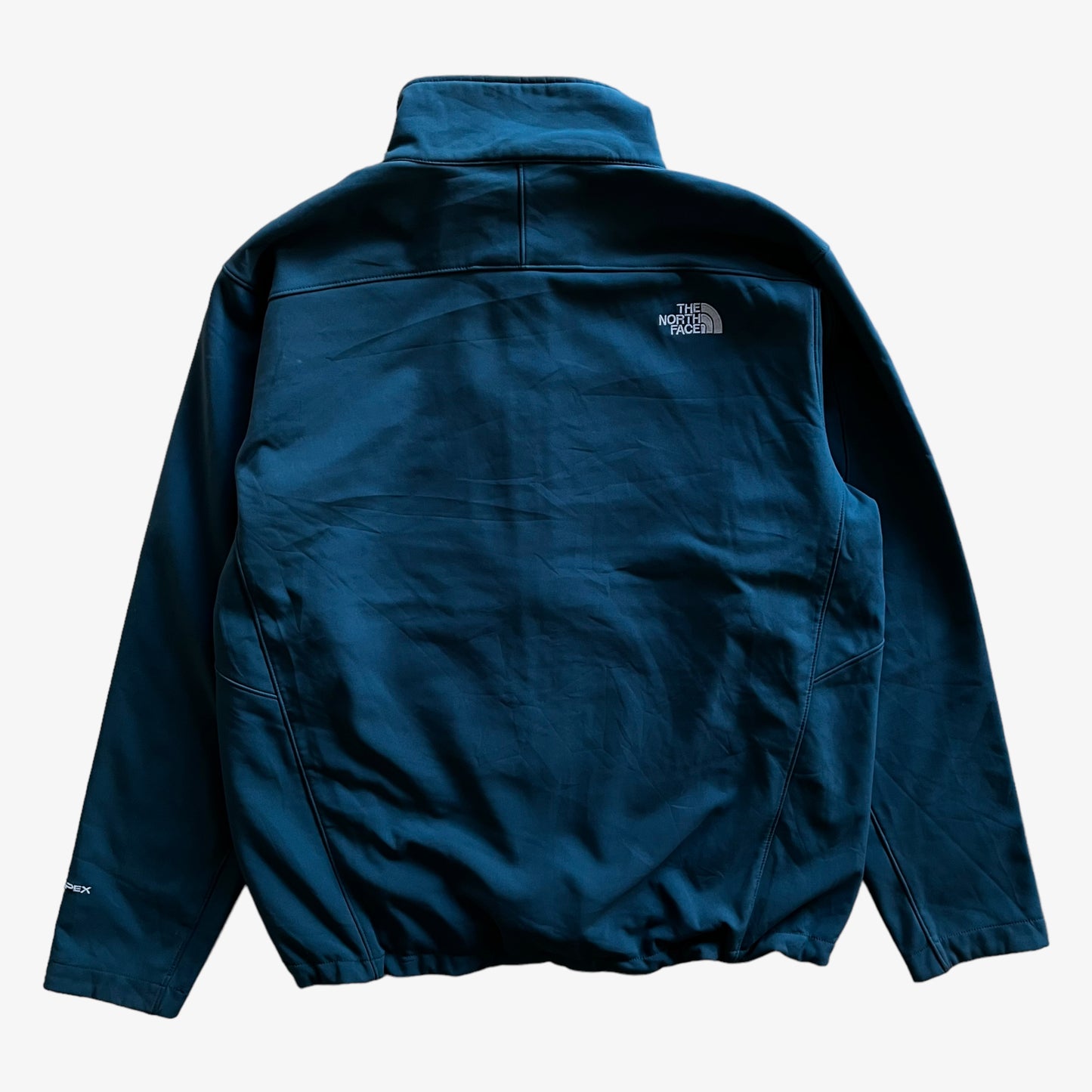 Vintage Y2K Mens The North Face TNF Apex Blue Jacket Back - Casspios Dream