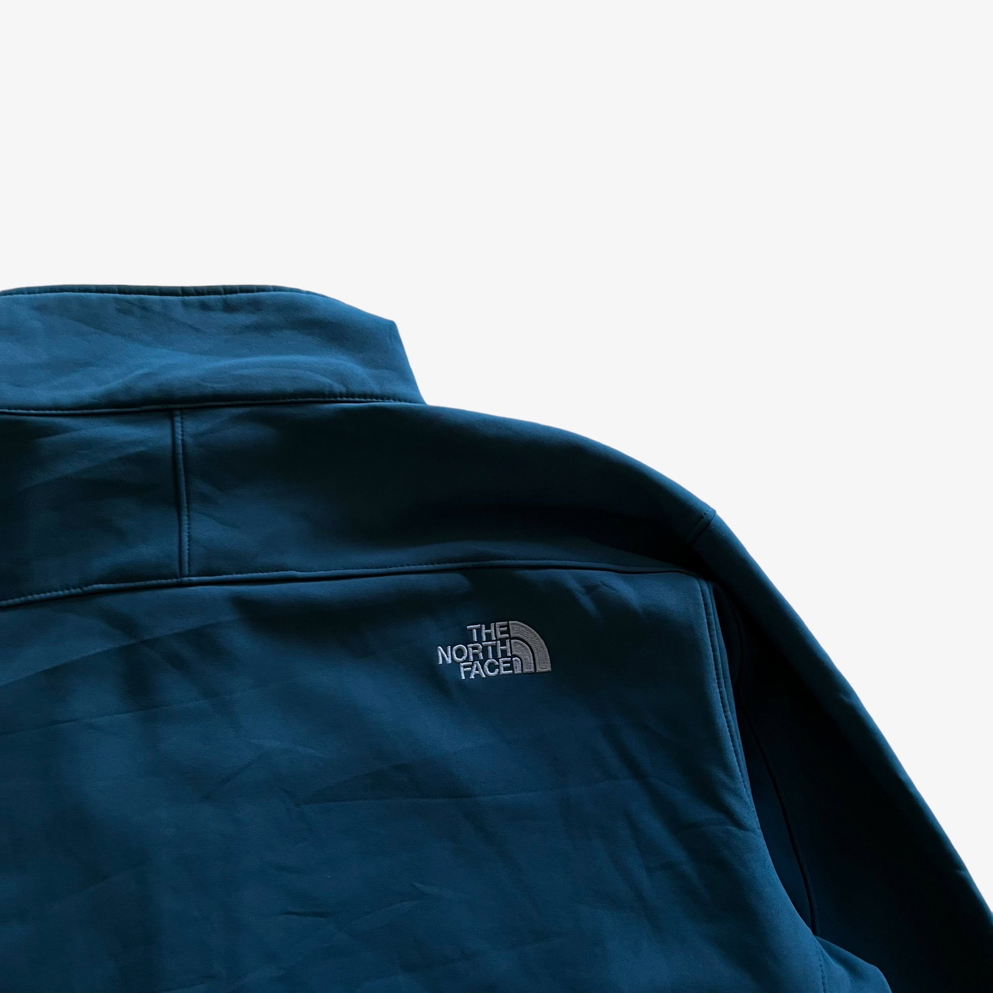 Vintage Y2K Mens The North Face TNF Apex Blue Jacket Back Logo - Casspios Dream