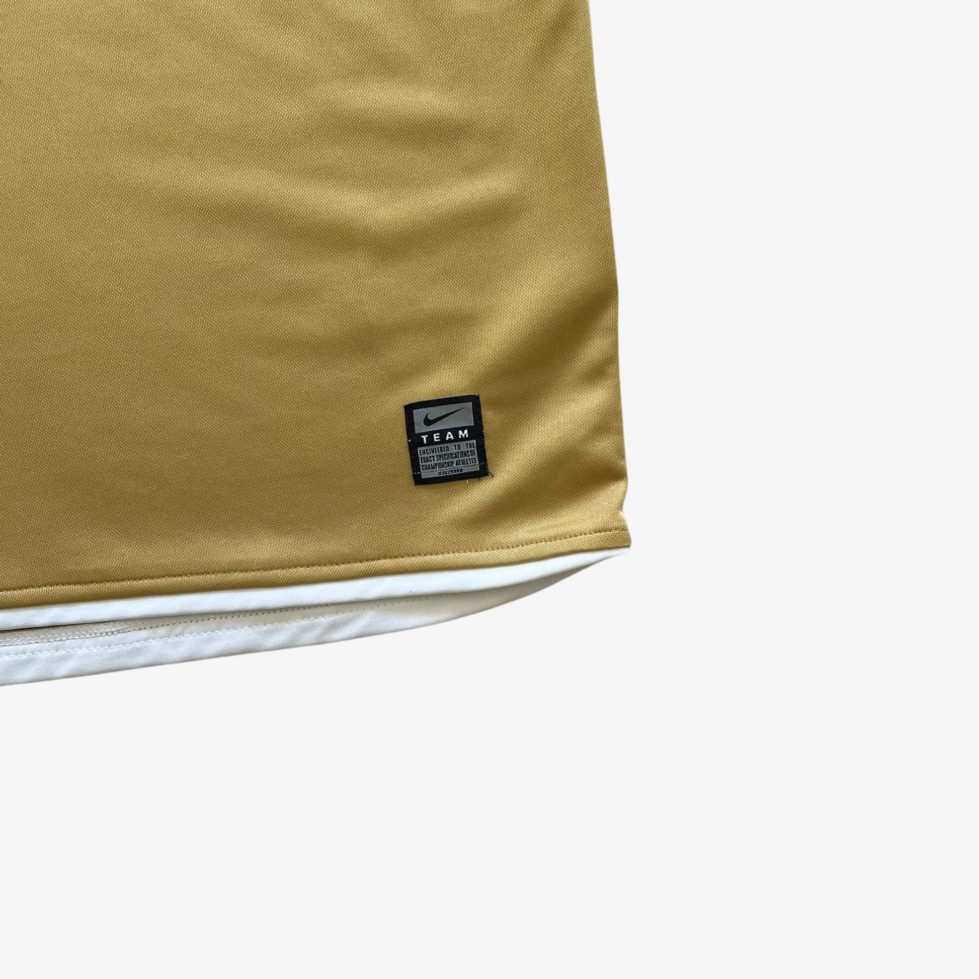 Vintage Y2K Mens Nike 2008 Juventus Del Piero Pinturicchio 10 Gold Away Football Jersey Tag - Casspios Dream