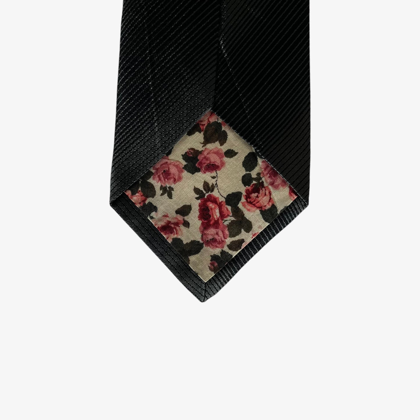 Vintage Y2K Paul Smith Black And Grey Striped Silk Tie Back - Casspios Dream