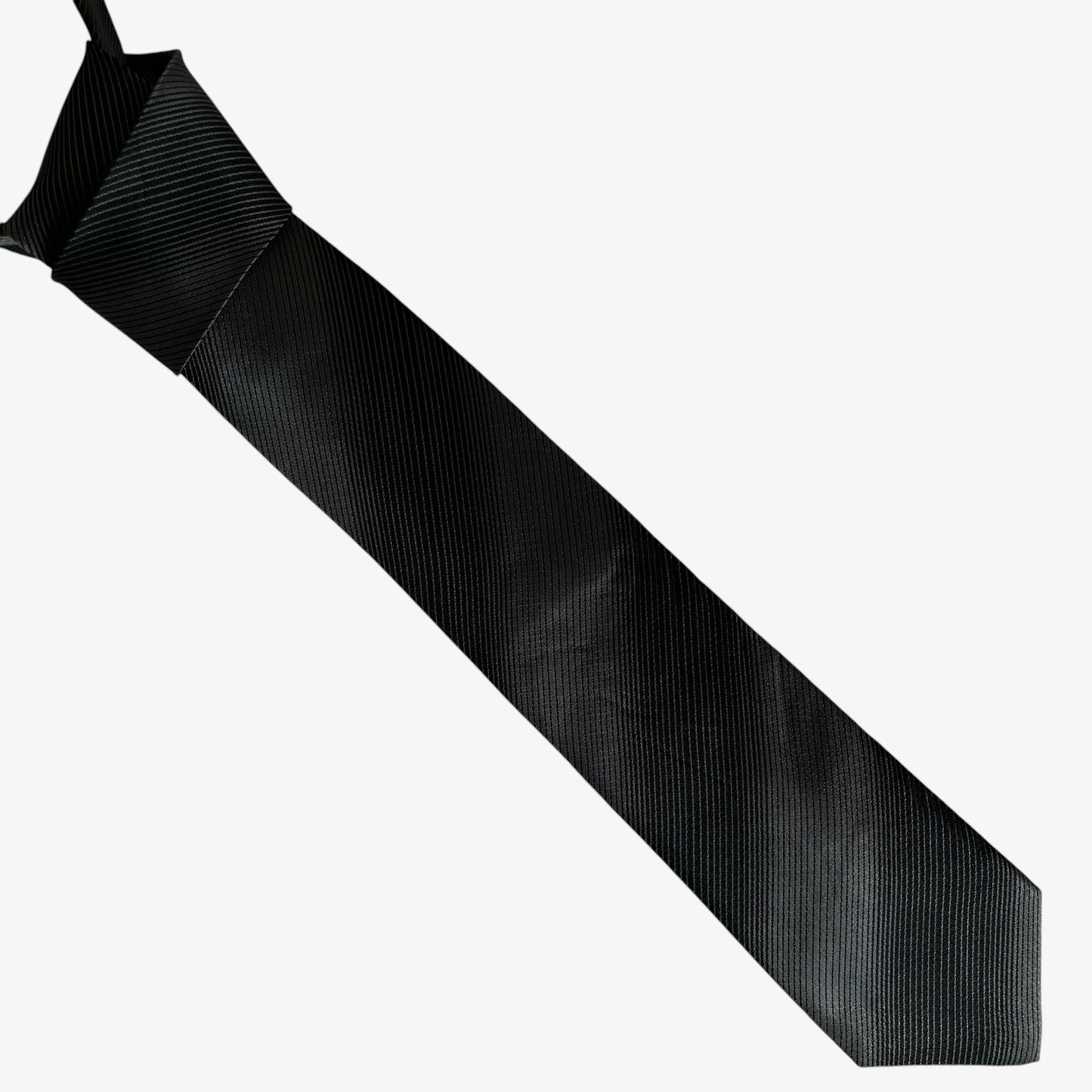 Vintage Y2K Paul Smith Black And Grey Striped Silk Tie - Casspios Dream