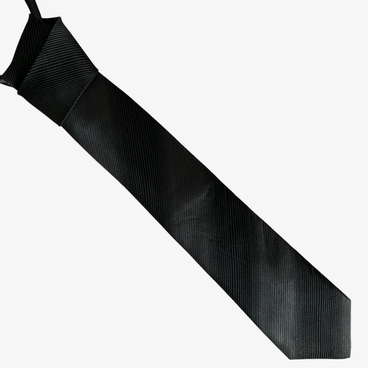 Vintage Y2K Paul Smith Black And Grey Striped Silk Tie - Casspios Dream