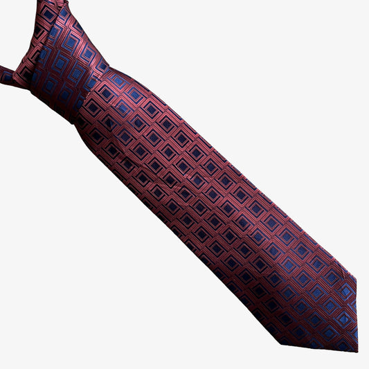 Vintage Y2K Perry Ellis Portfolio Geometric Print Silk Tie - Casspios Dream