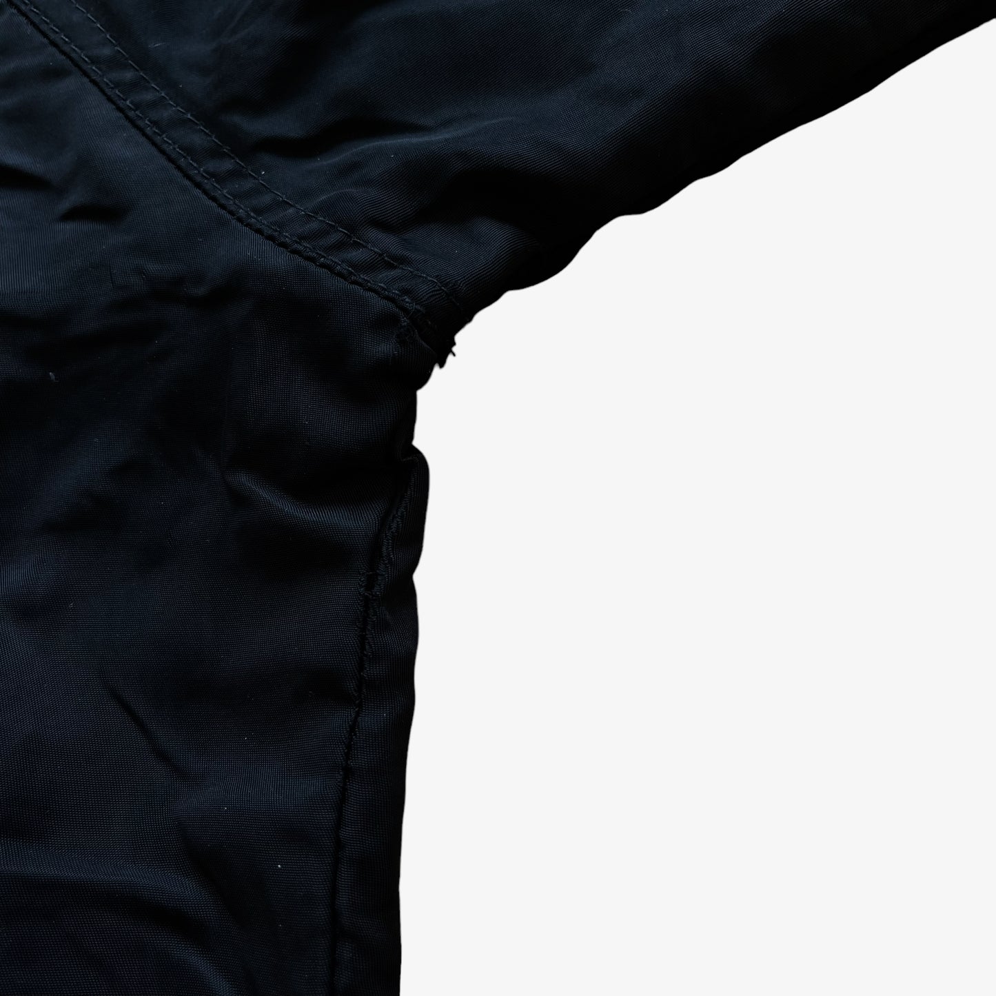 Vintage Y2K Replay Blue Jeans Black Bomber Jacket Pit - Casspio's Dream