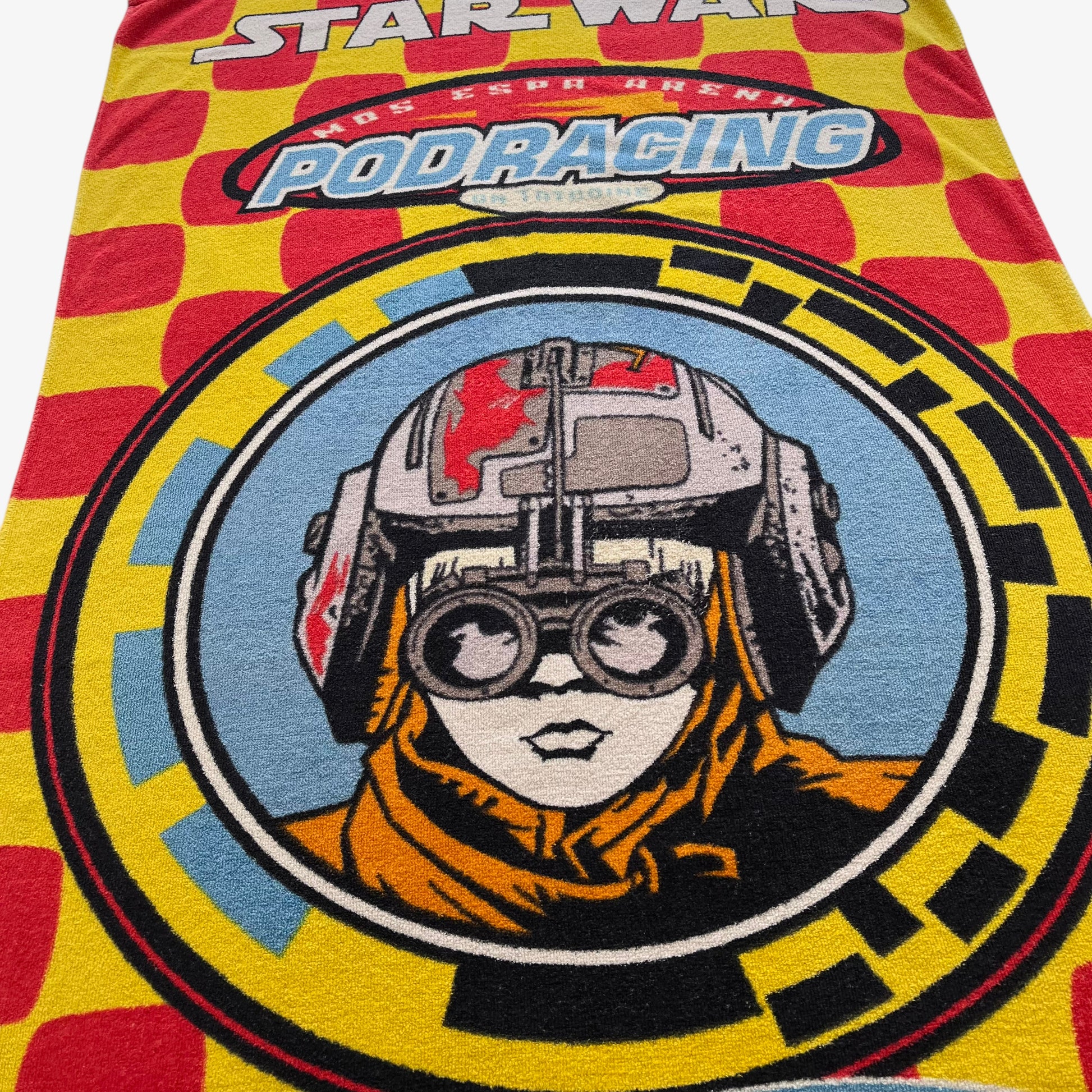 Vintage Y2K Star Wars Episode One Anakin Skywalker Pod Racing Towel Face - Casspios Dream