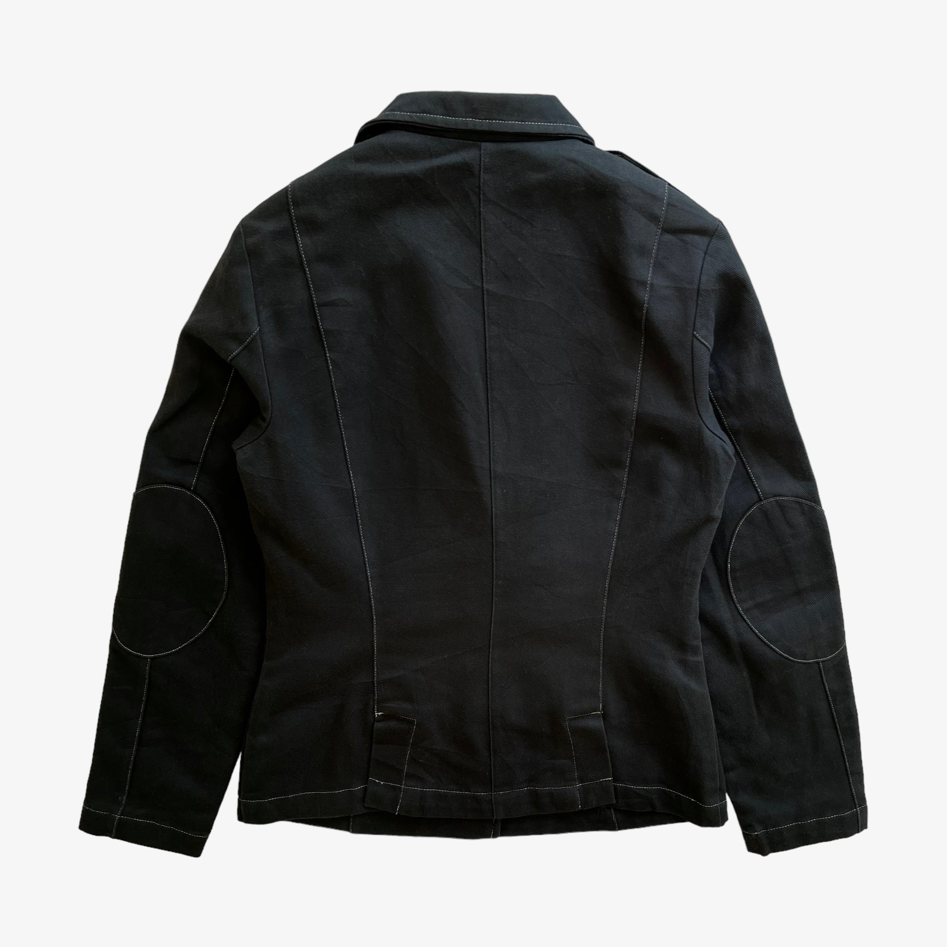 Vintage Y2K Womens 2008 Adidas x Missy Elliot Respect Me Black Jacket Back - Casspios Dream