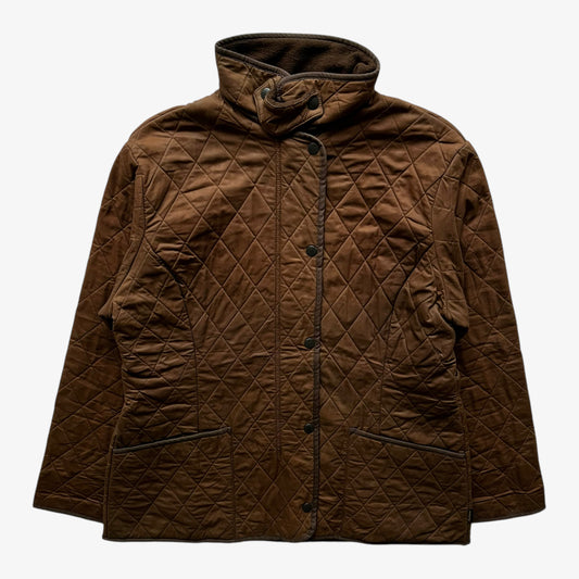 Vintage Y2K Womens Barbour Brown Polarquilt Jacket - Casspios Dream