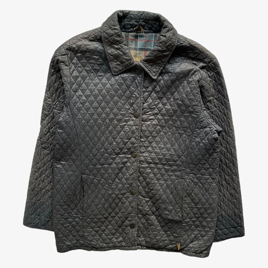 Vintage Y2K Womens Barbour Faded Grey Quilted Jacket - Casspios Dream