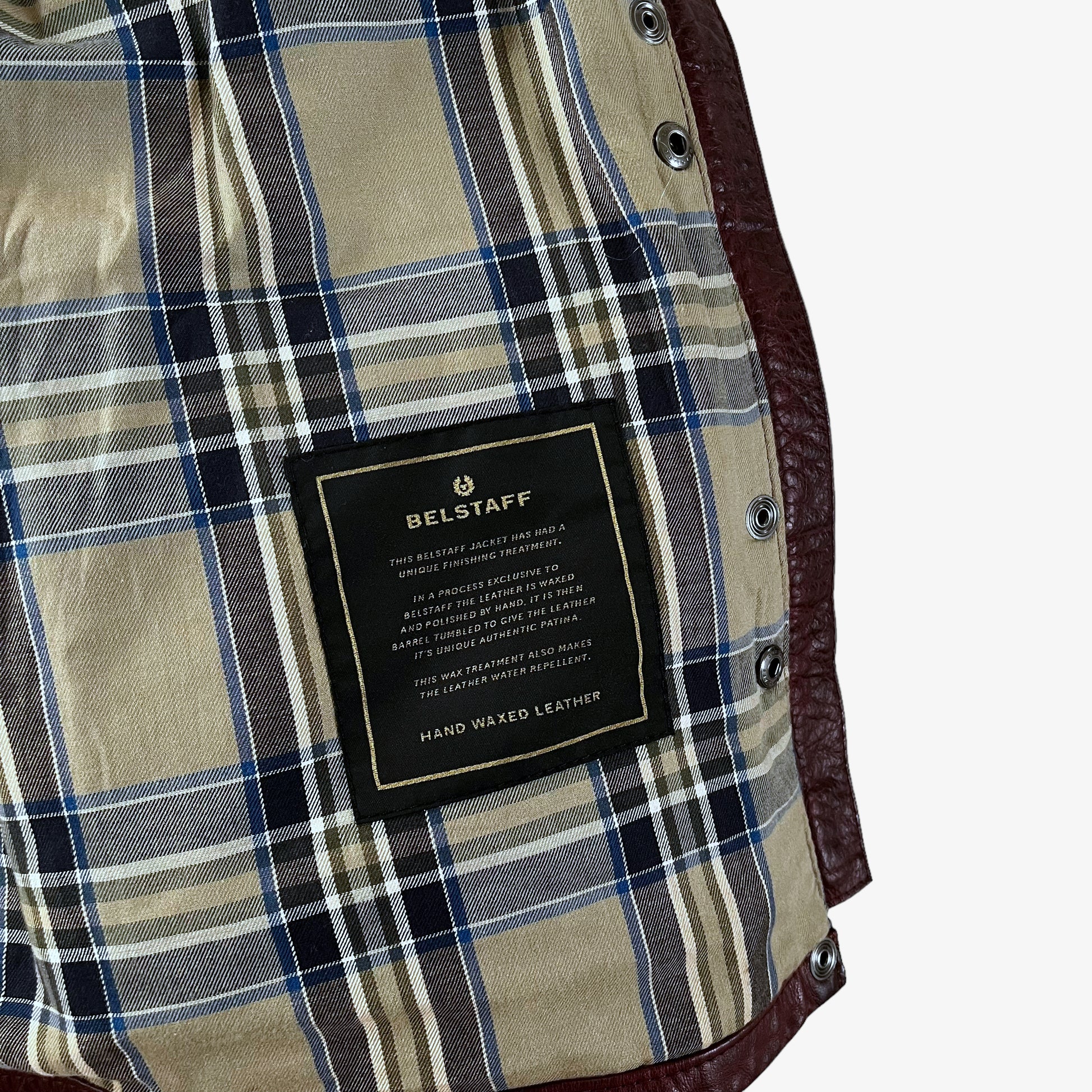 Vintage Y2K Womens Belstaff Trialmaster Panther 1966 Burgundy Leather Jacket Inside Label - Casspios Dream