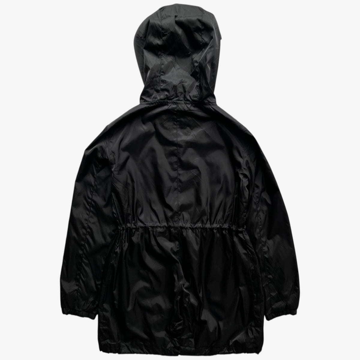 Back vintage Y2K women's Burberry black hooded jacket.