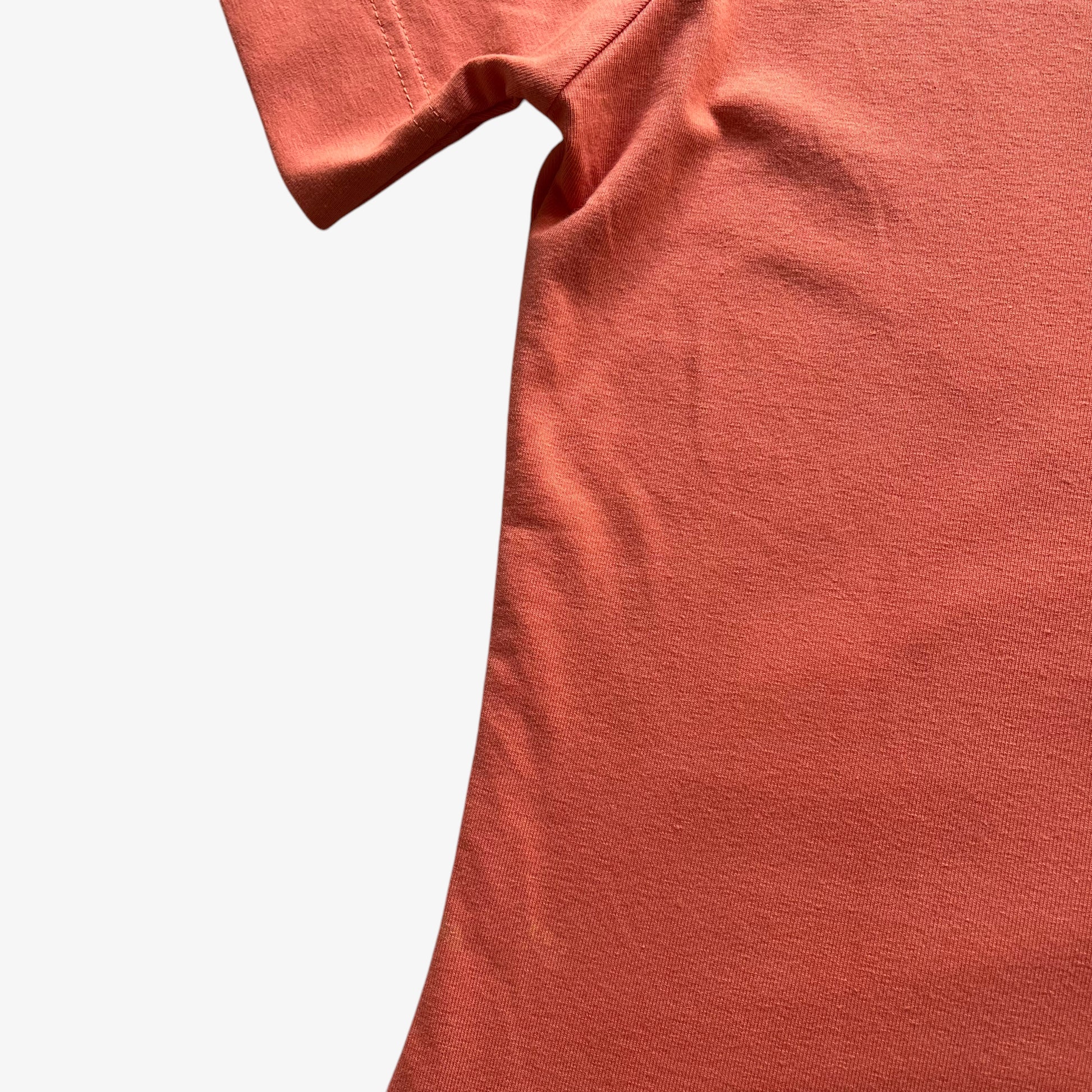 Vintage Y2K Womens Burberry Printed Spell Out Crest Light Orange Top Sleeve - Casspios Dream