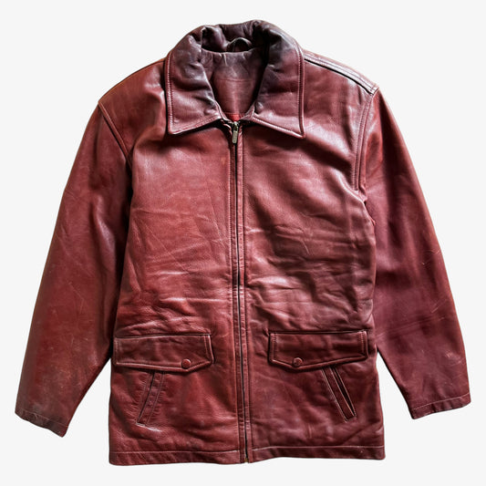 Vintage Y2K Womens COACH Red Leather Jacket - Casspios Dream Vintage