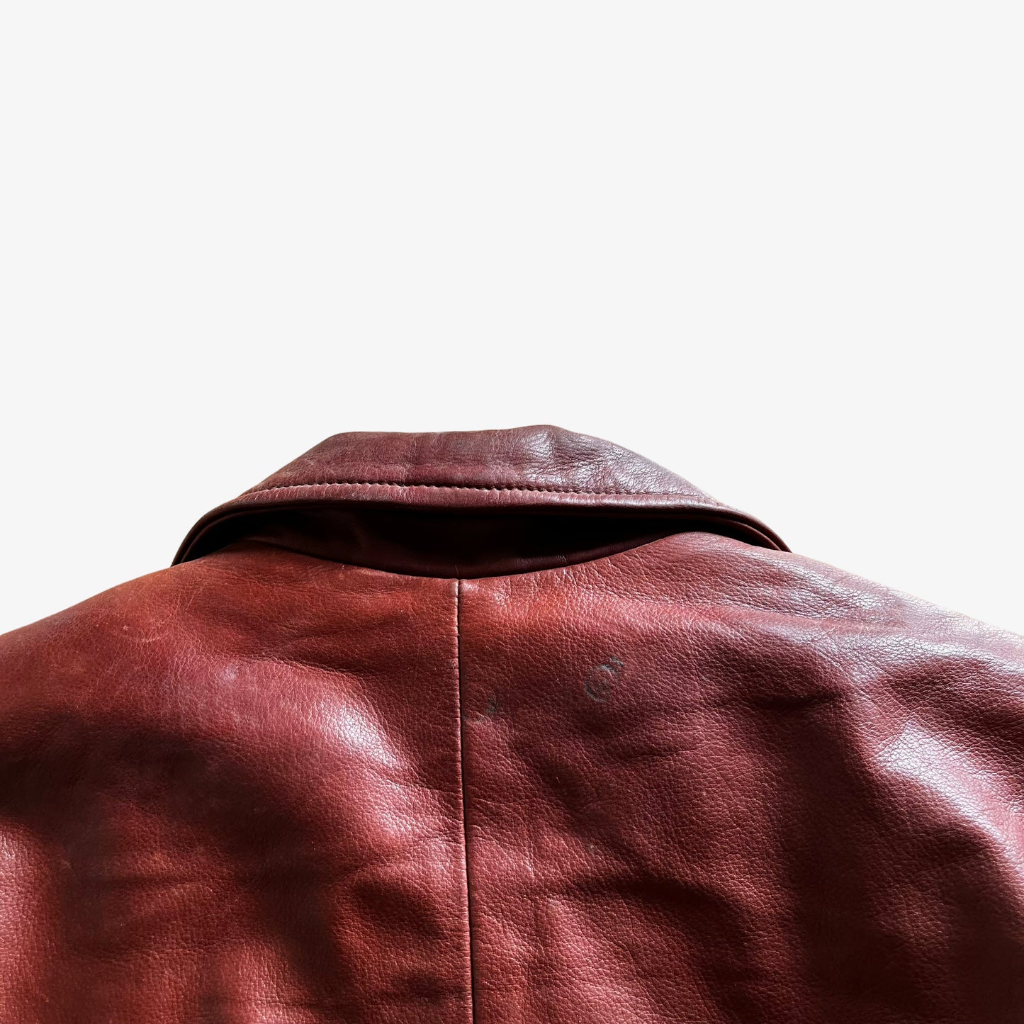 Vintage Y2K Womens COACH Red Leather Jacket Shoulder - Casspios Dream Vintage